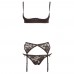 Cottelli Collection Black Half Bra Set