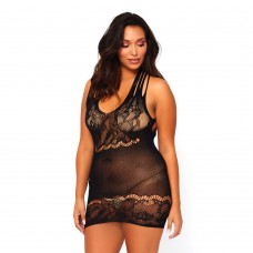 Leg Avenue Floral Lace Opaque Mini Dress UK 18 to 22