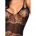 Leg Avenue Strappy Rose Lace Bodystocking UK 8  14