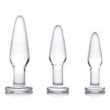 Dosha 3 Piece Glass Anal Plug Kit