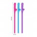 Lovetoy Pack Of 9 Willy Straws Blue Pink And Purple