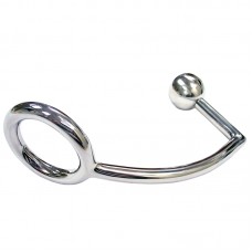 Rouge Stainless Steel Cock Ring With Anal Probe