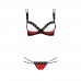 Passion Midori Red And Black Bra Set