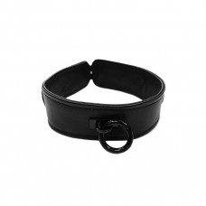 Rouge Garments Plain Black Leather Collar